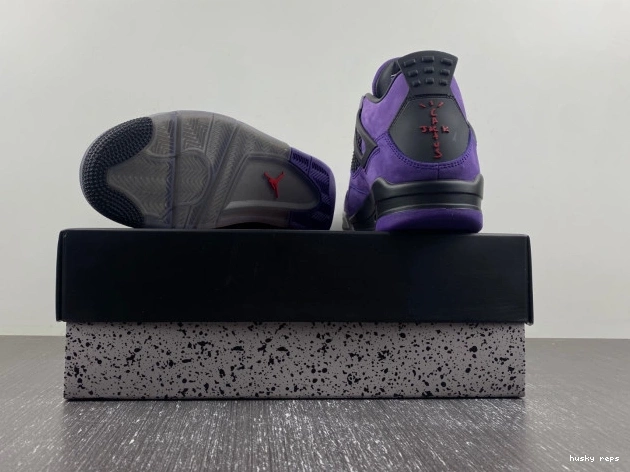 Cheap Husky Travis 4 x Purple Air Jordan Suede Scott 0713